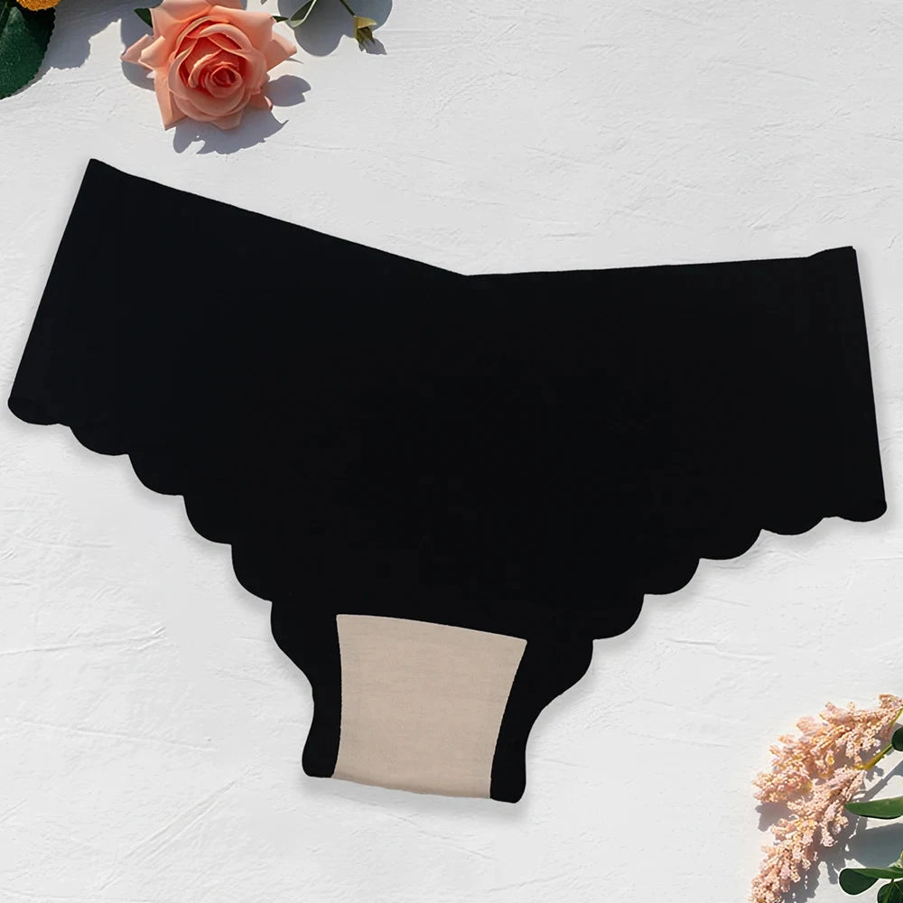 Seamless Low Rise Bikini Panties – Ice Silk No-Show Briefs Bikini Briefs Babs