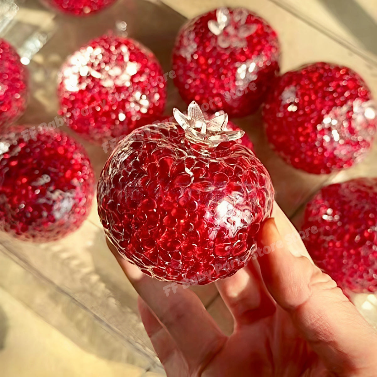 Pomegranate Squishy Squeeze Ball – Fidget Party Gift Favor Novelty Squeeze Toy Babs