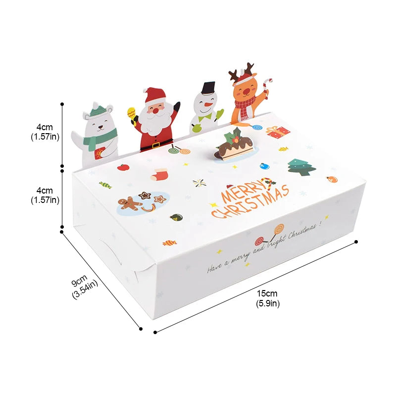 Christmas Kraft Paper Candy Gift Boxes 5/10Pcs – Holiday Favors Holiday Gift Boxes Babs