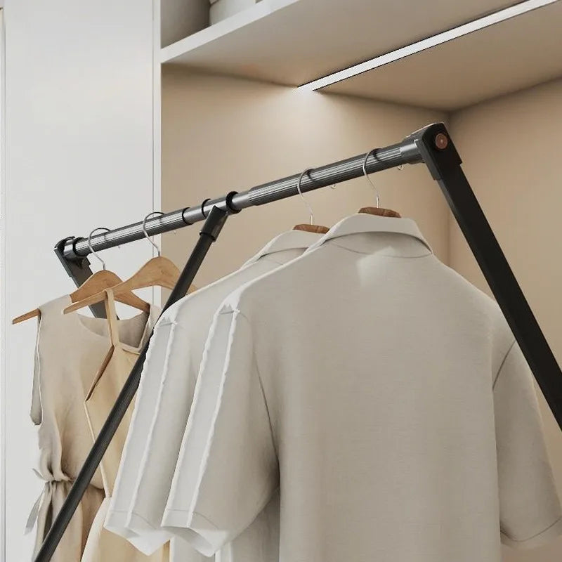 Pull-Down Lift Hanger Rod – Aluminum Wardrobe Organizer Wardrobe Hanger Rod Babs