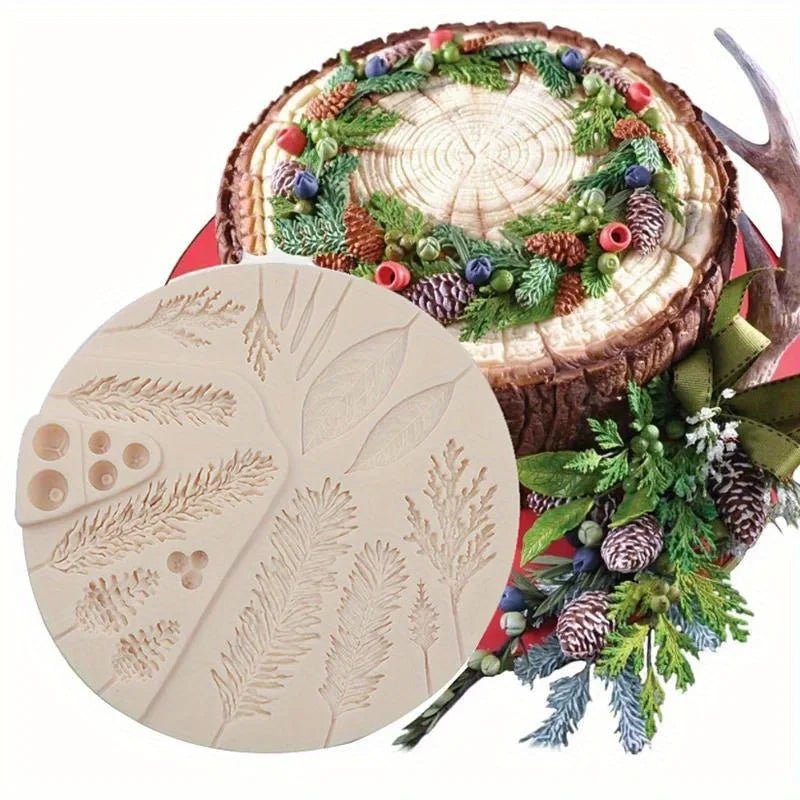 2pc Silicone Wreath Mold – Leaf & Pine Cone Crafting Set Silicone Craft Mold Babs