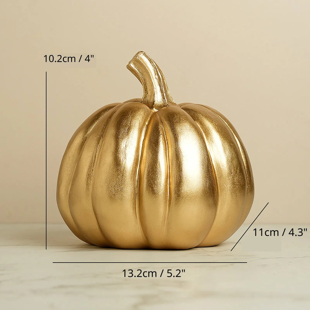 Large Resin Pumpkin Ornament – Halloween & Autumn Decor Statue Seasonal Decor Statue Babs