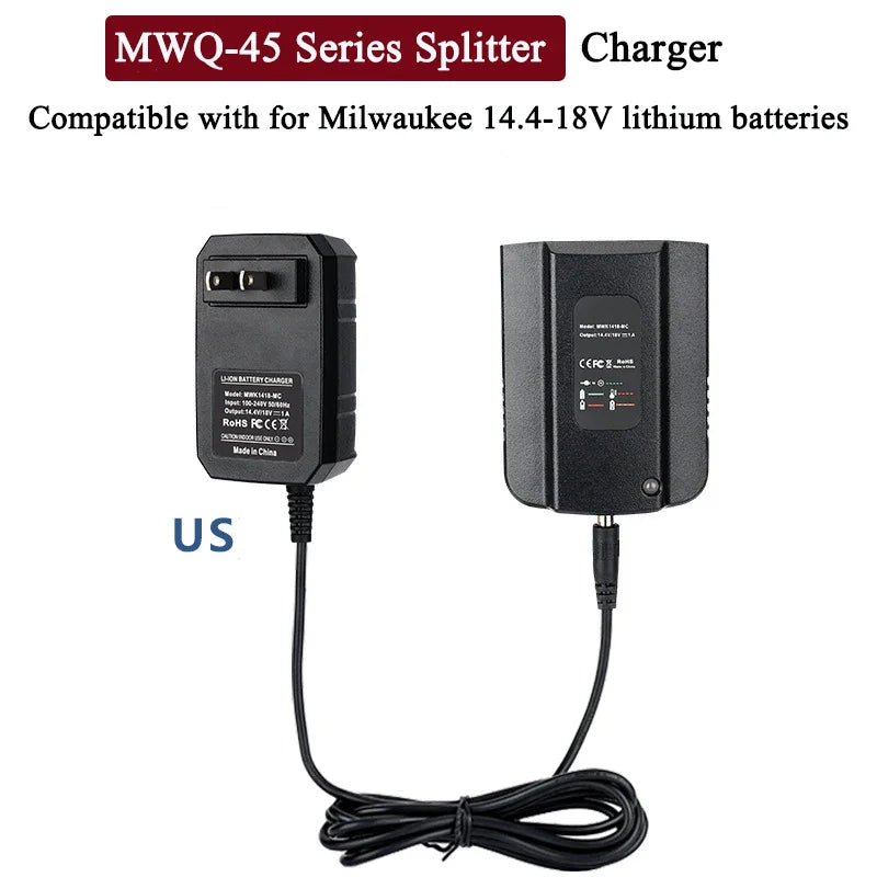 Li-ion Battery Charger for Milwaukee 14.4–18V | US/UK/EU Plug Battery Charger Babs US plug