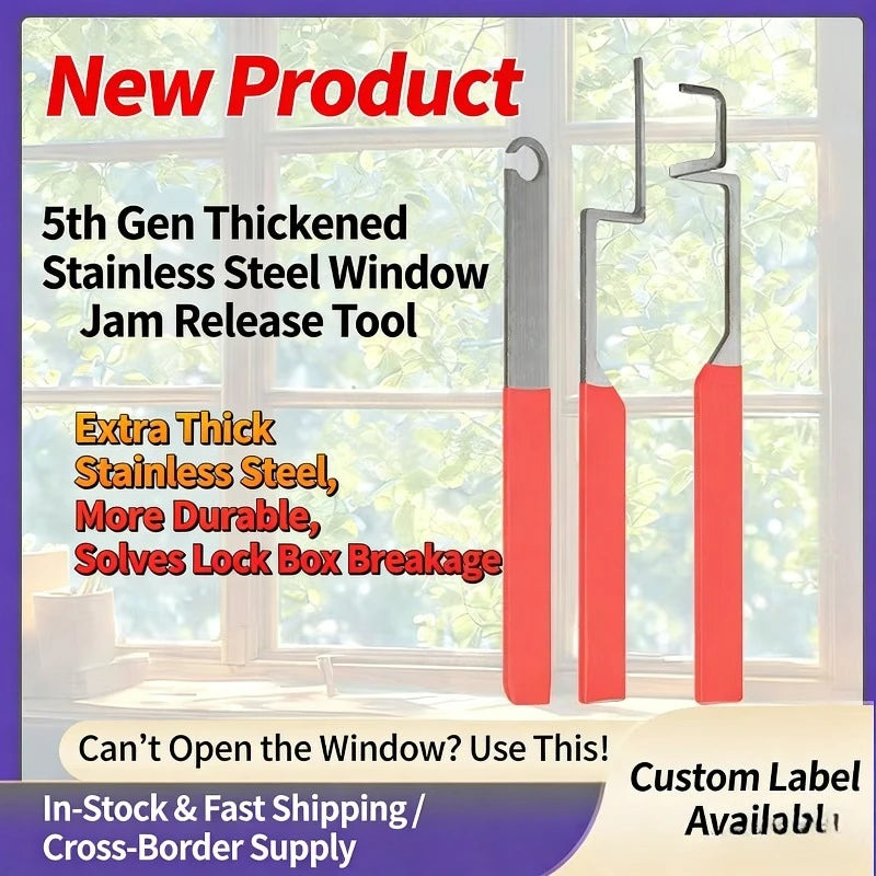3-Piece Casement Window Unlocking Tool Set – Stainless Steel Window Unlocking Tool Babs