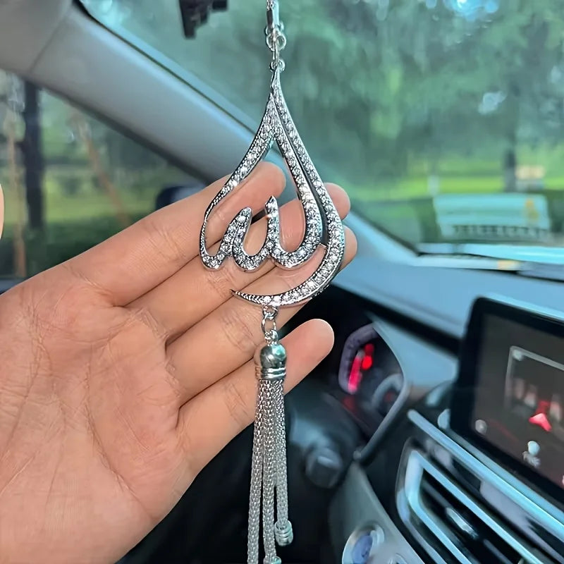 Droplet Rhinestone Car Rearview Mirror Ornament – Handmade Car Interior Ornament Babs