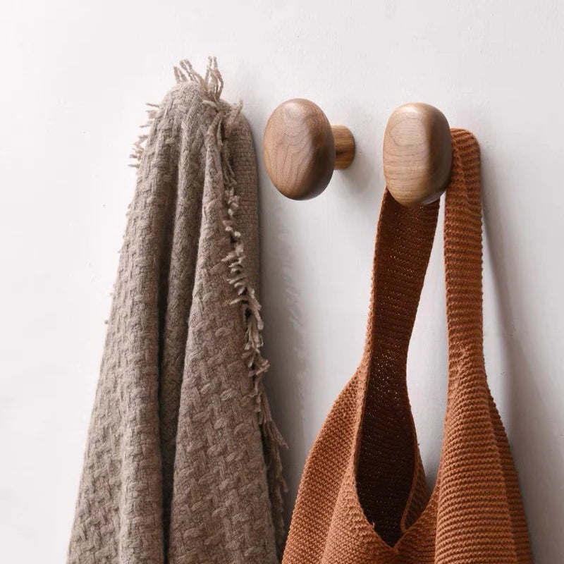 Black Walnut Wood Wall Hooks – Coat, Bag & Key Hanger Wall Mounted Hooks Babs
