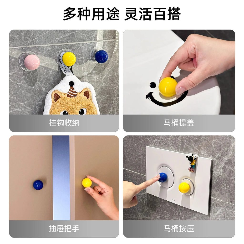 Smile Face Toilet Lid Lifter – Self-Adhesive Seat Handle Toilet Lid Lifter Babs
