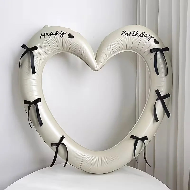 40" Heart Photo Frame Foil Balloon – Birthday & Party Décor Party Foil Balloon Babs