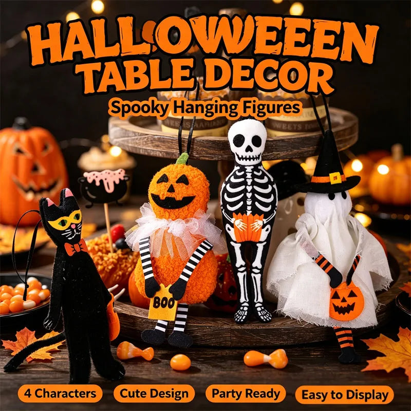 Halloween Hanging Decorations – Pumpkin Ghost Skull Black Cat Set Halloween Hanging Décor Babs