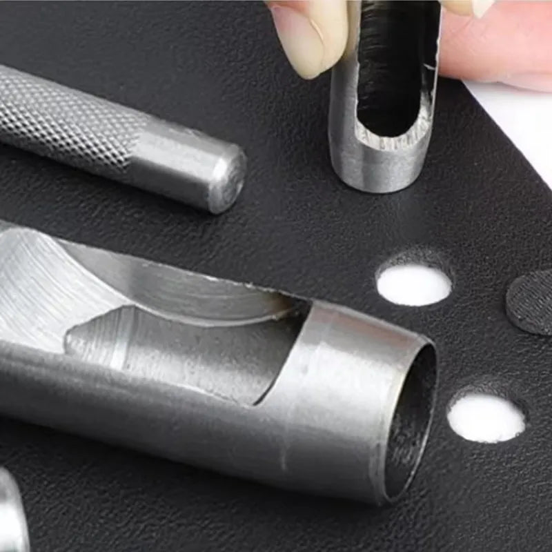 9-Piece Leather Hole Punch Set 2.5–10mm | Belt & Watch Tool Leather Hole Punch Set Babs