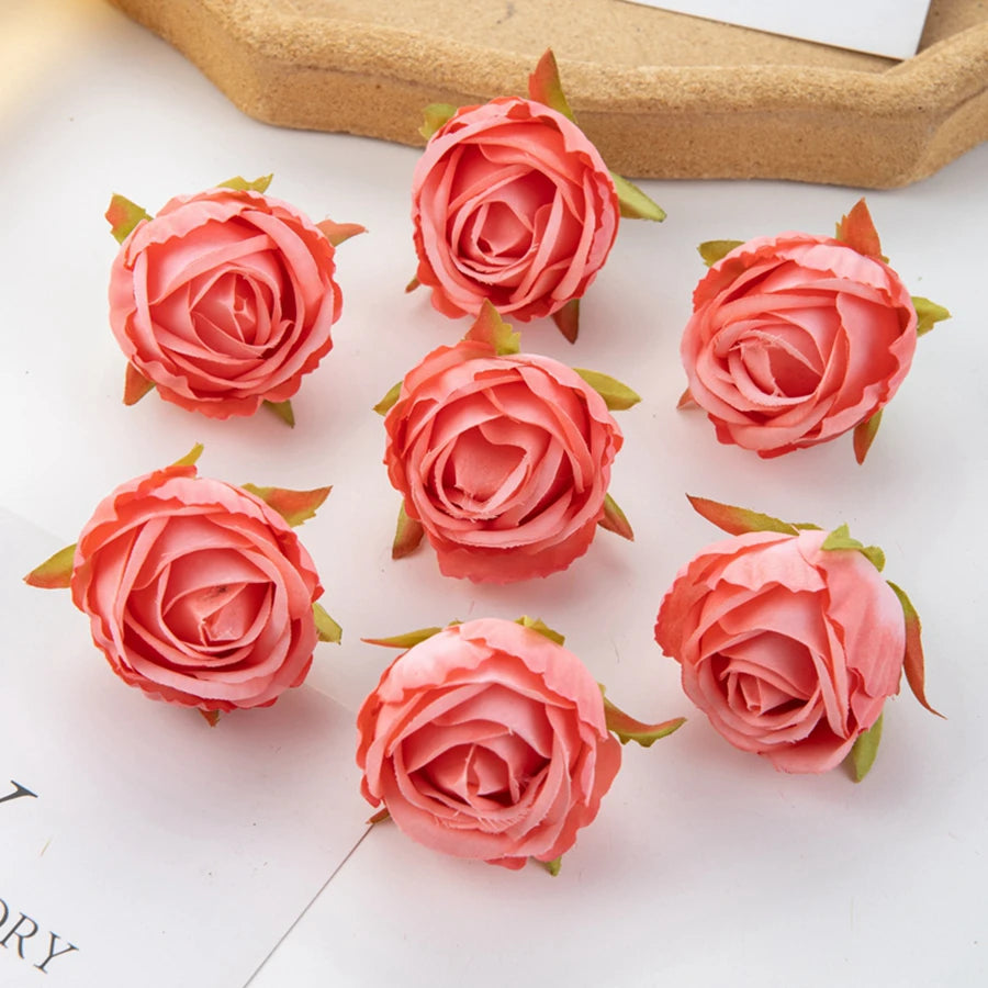 Silk Artificial Rose Heads 20/40Pcs – Wedding & Home Décor Artificial Flower Heads Babs Deep Pink 40pcs