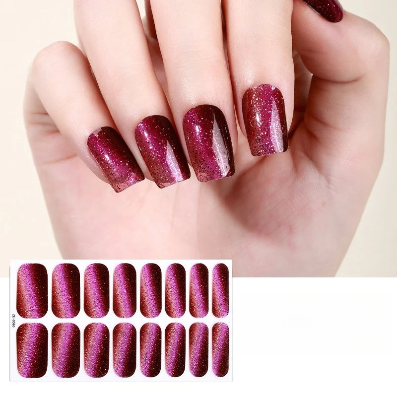 Cat Eye Nail Stickers – Self-Adhesive DIY Manicure Decals Nail Art Stickers Babs