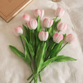 5Pcs Artificial Silk Tulip Flowers for Home & Wedding Decor Artificial Silk Flowers Babs Light Pink 5Pcs