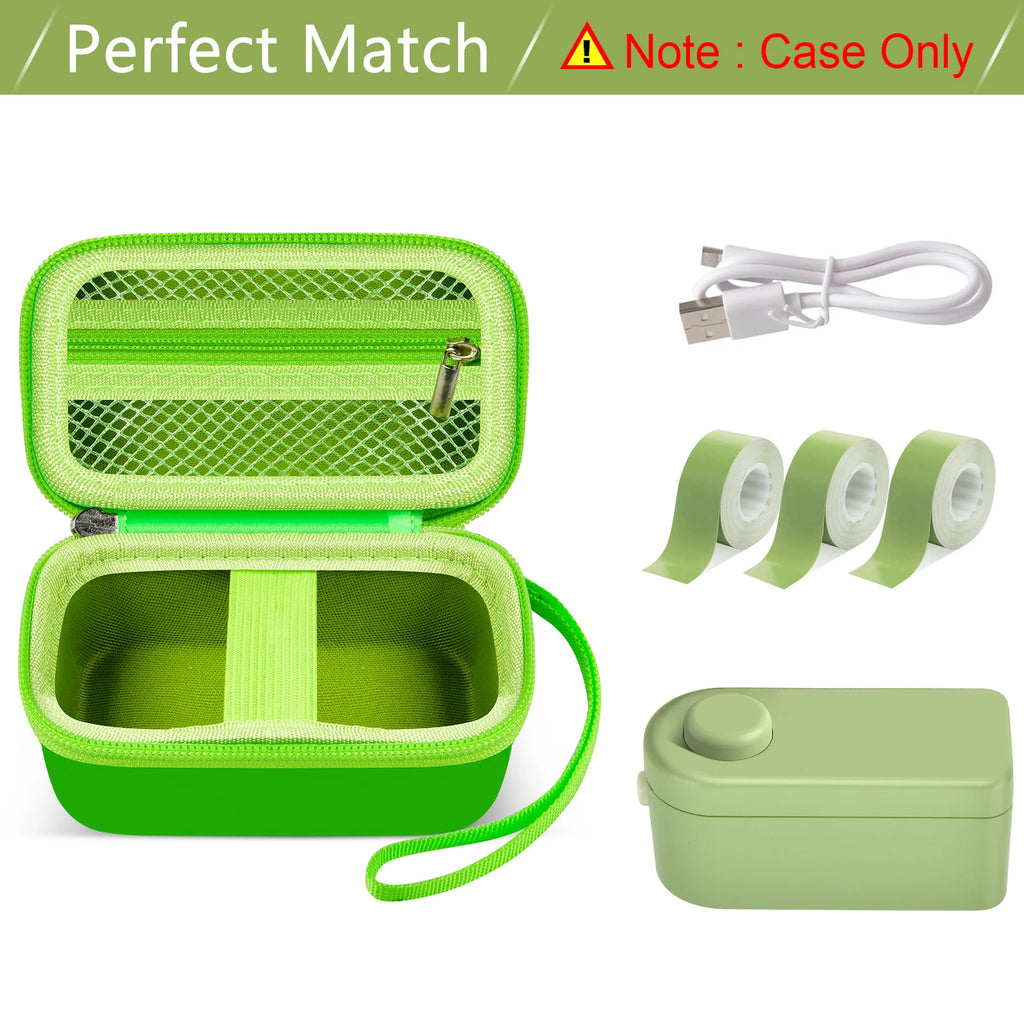 Portable Label Maker Storage Case – EVA Hard Shell Organizer Label Maker Case Babs