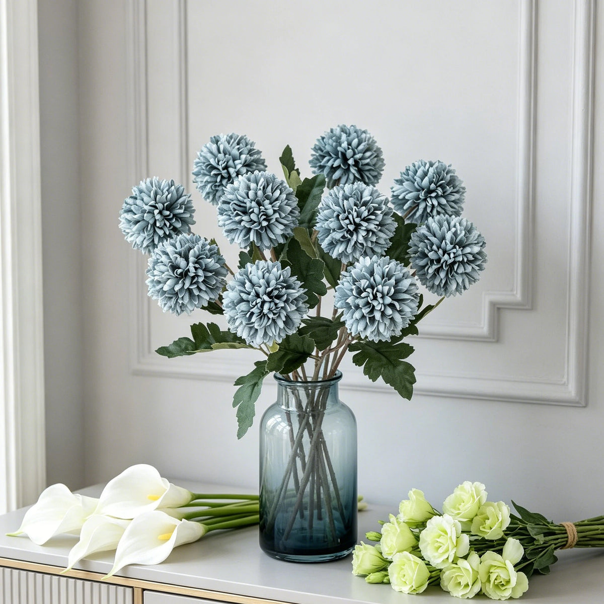 Artificial Silk Chrysanthemum Bouquet – Wedding & Home Décor Artificial Flower Bouquet Babs
