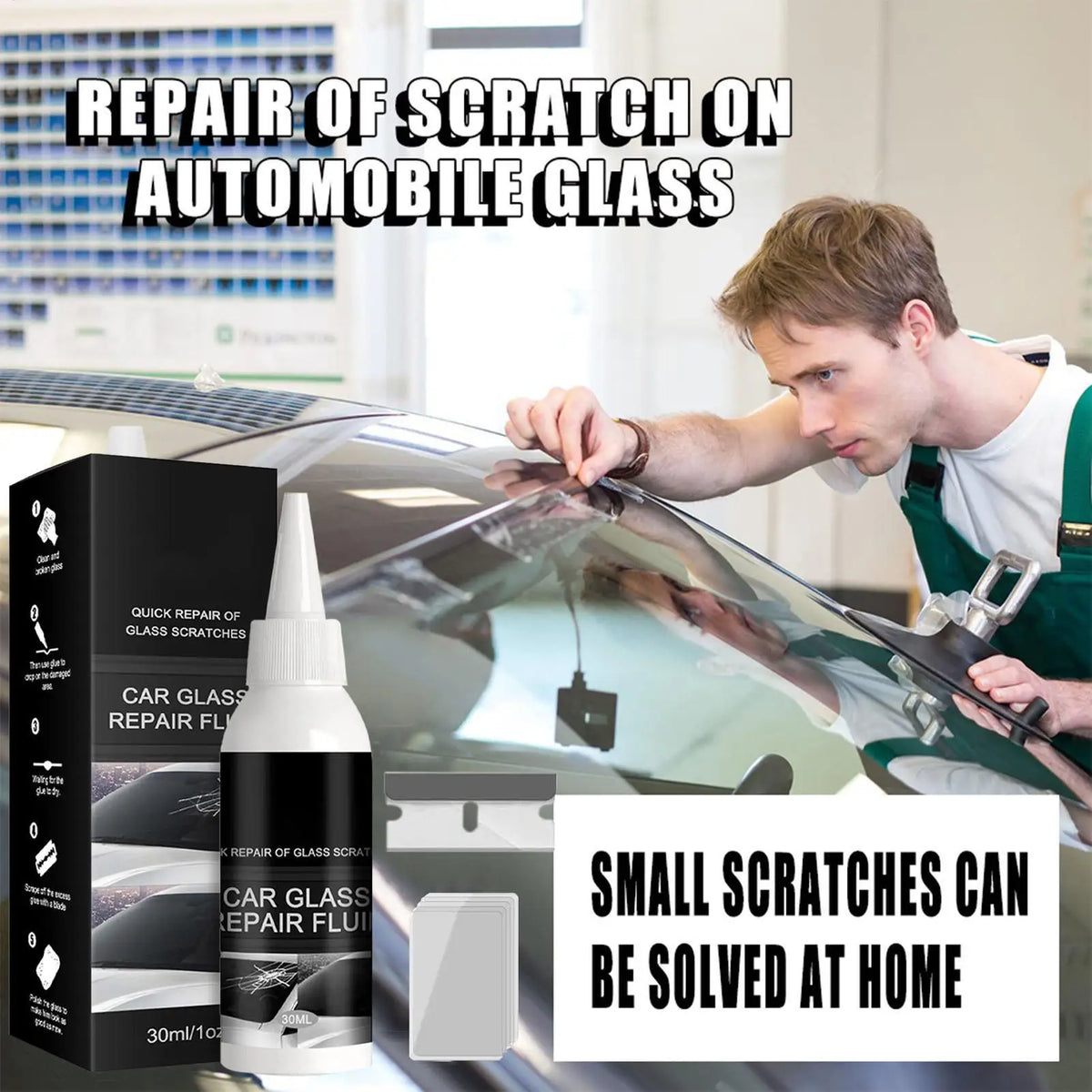 Car Windshield Repair Kit – DIY Chip & Crack Fix, 30ml Windshield Repair Kit Babs