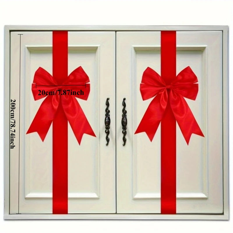 4pcs Reusable Christmas Bow Decorations with Adhesive Tape Holiday Bow Decorations Babs