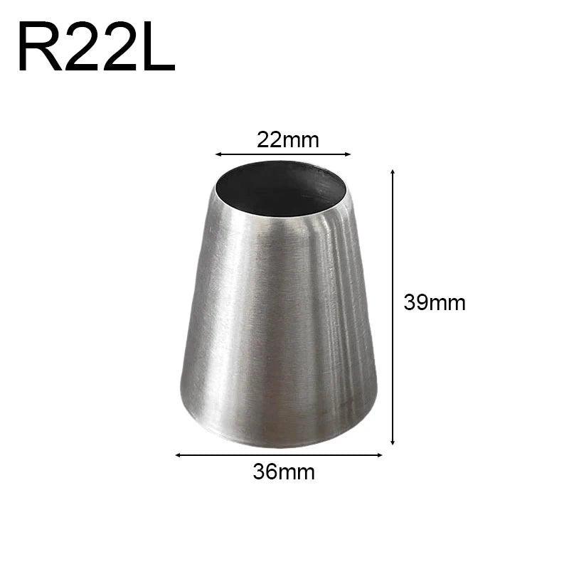 Large Stainless Steel Pastry Nozzles – Flower Decorating Tips Pastry Decorating Tips Babs R22L