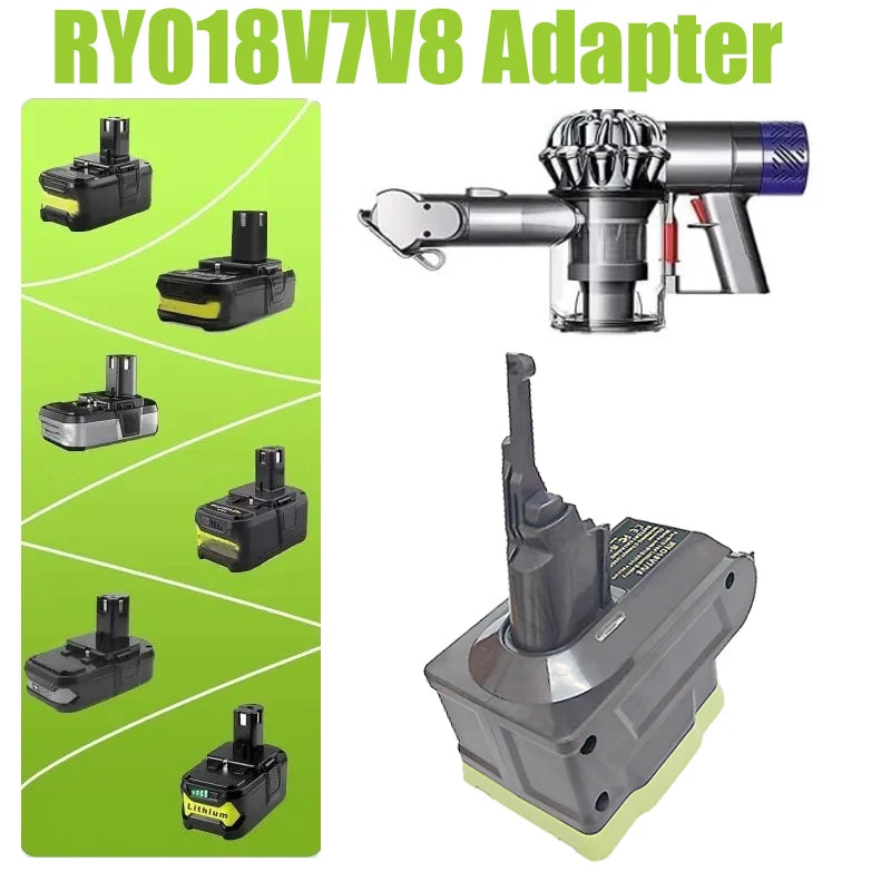 Ryobi 18V to Dyson V7 V8 Battery Adapter Converter RYO18V7V8 Battery Adapter Converter Babs
