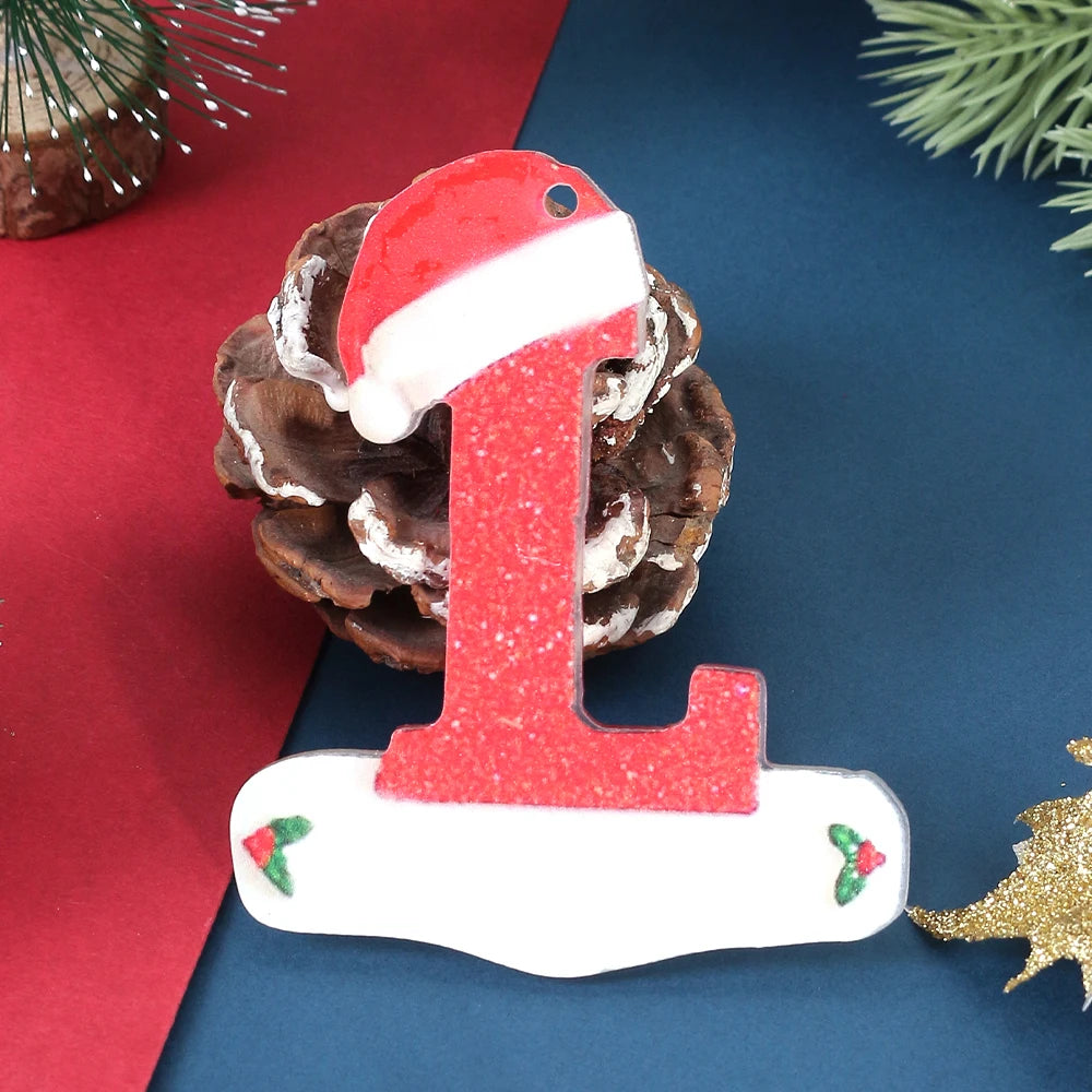3D Alphabet Christmas Ornaments – DIY Letter Pendants Christmas Ornaments Babs L 1Pcs