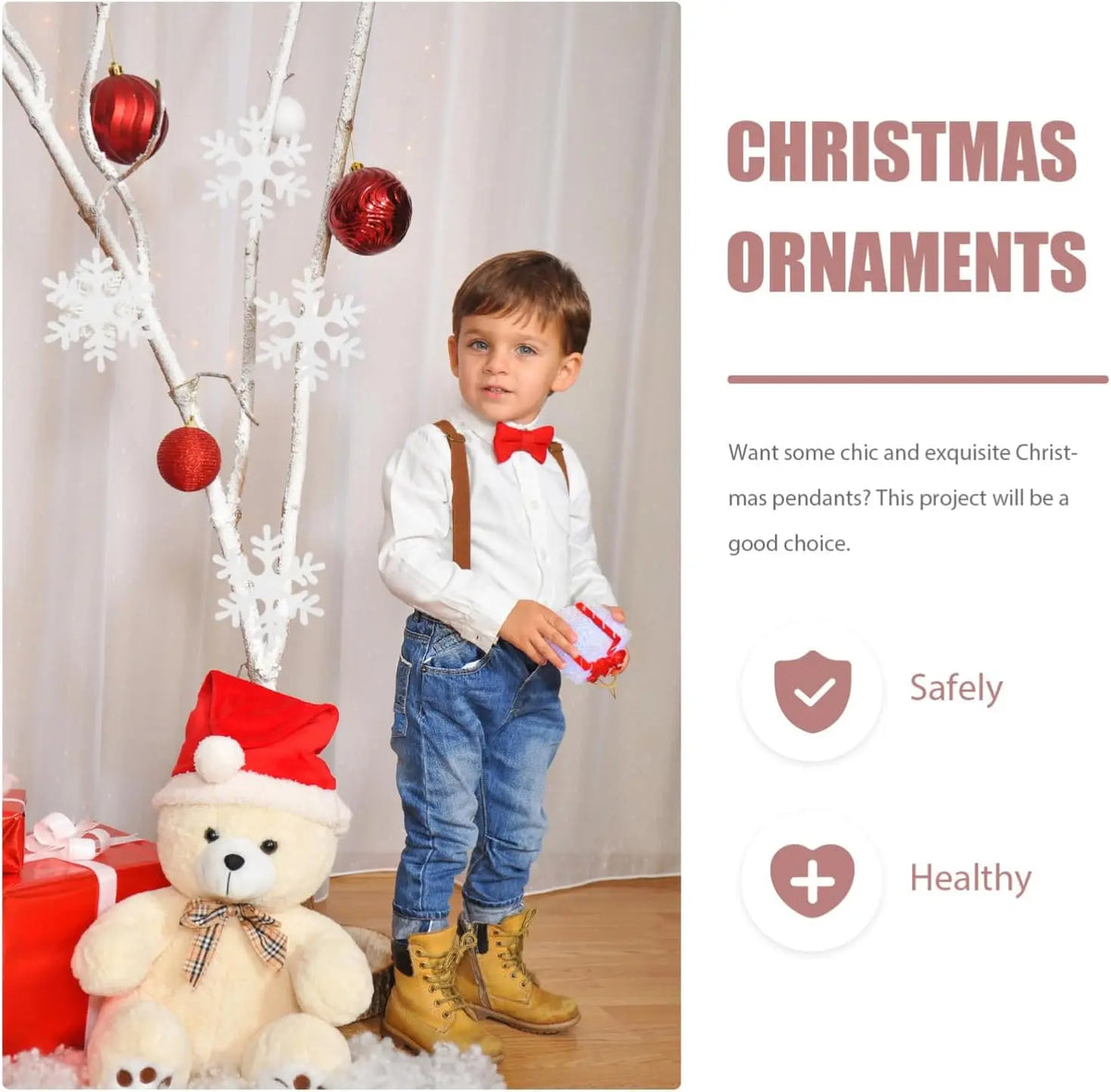 Foam Snowflake Hanging Ornaments – 6 Pcs Christmas Decor Christmas Ornaments Babs