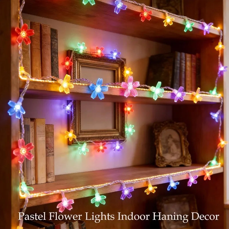 Solar Cherry Blossom LED String Lights – Waterproof Fairy Lights Solar String Lights Babs