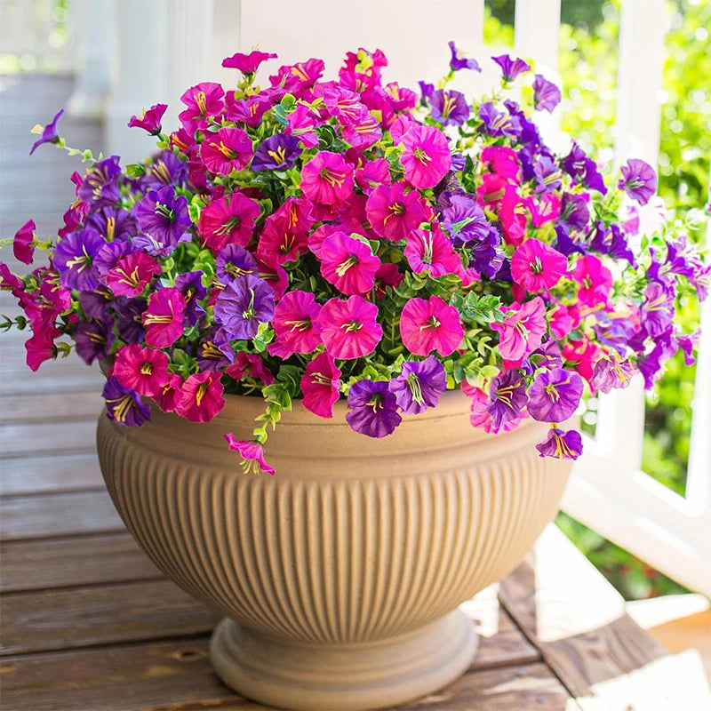35CM Silk Morning Glory Artificial Flower UV-Protected Decor Artificial Flower Bouquet Babs