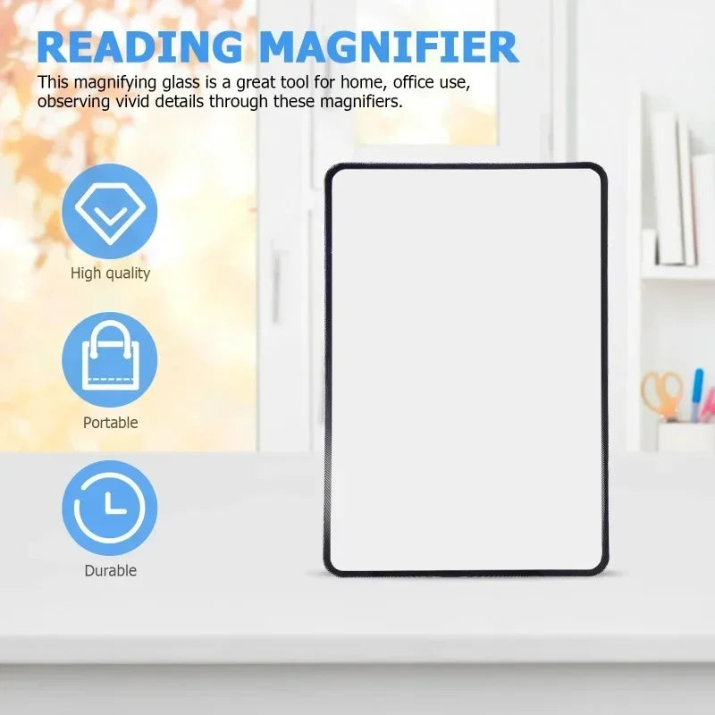 4-Pack 3X Fresnel Lens Magnifying Sheet – Card-Sized Portable Fresnel Lens Magnifier Babs