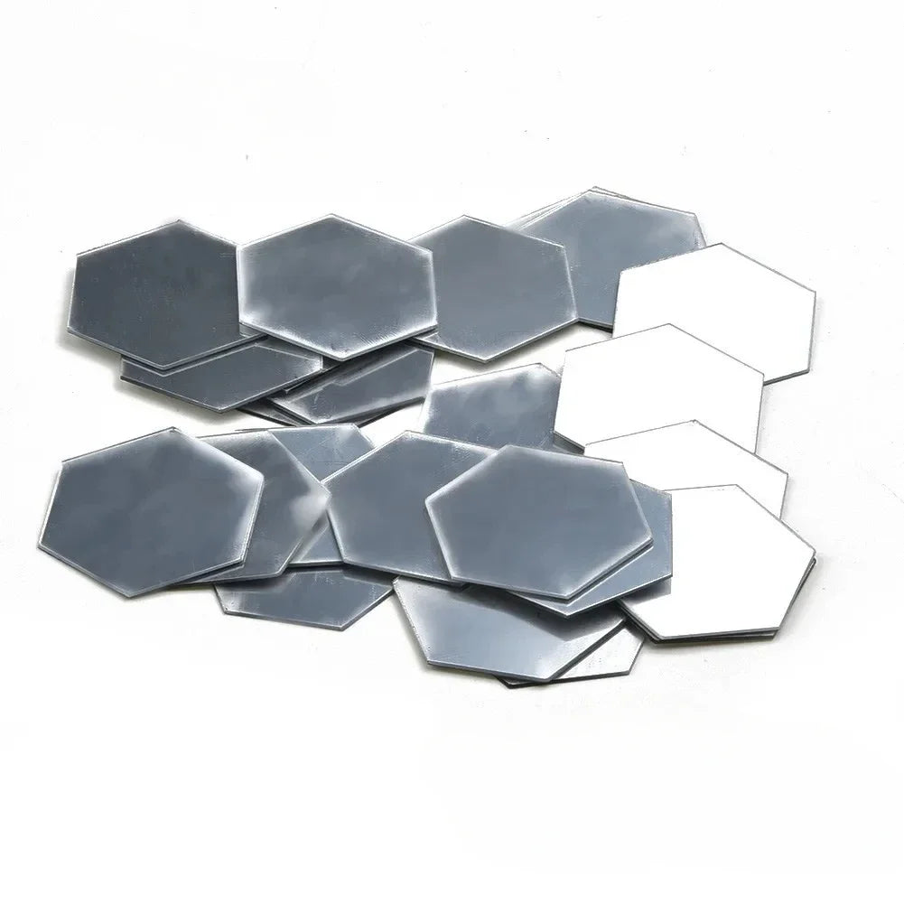 12PCS Hexagon Acrylic Mirror Wall Stickers – Mosaic Tile Decals Mirror Wall Stickers Babs Silver - 12 PCS XS 46x40x23mm
