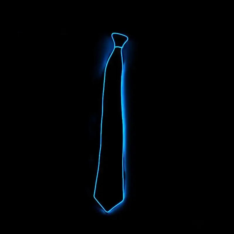 LED Light Up Necktie – Neon Glow Tie for Rave & Party LED Glow Necktie Babs ice blue