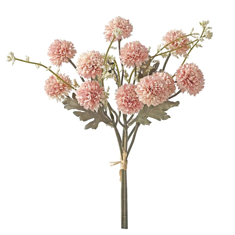 Artificial Silk Chrysanthemum Flowers – Wedding & Home Décor Artificial Silk Flowers Babs Pink 3 pcs