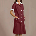 Women's White Lab Coat Long Sleeve Nurse Uniform Gown S–XXL Women's Lab Coat Babs Wine XXL