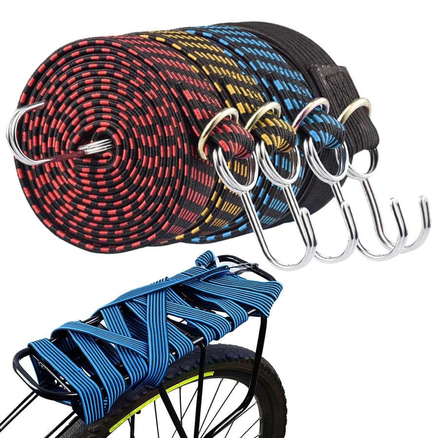 Elastic Bungee Cord Strap with Hooks – Bike & Luggage Tie Down Bungee Cord Strap Babs