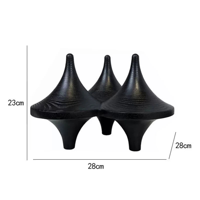 Creative Gyroscope Figurine – Modern Luxury Resin Sculpture Decorative Figurine Babs Black