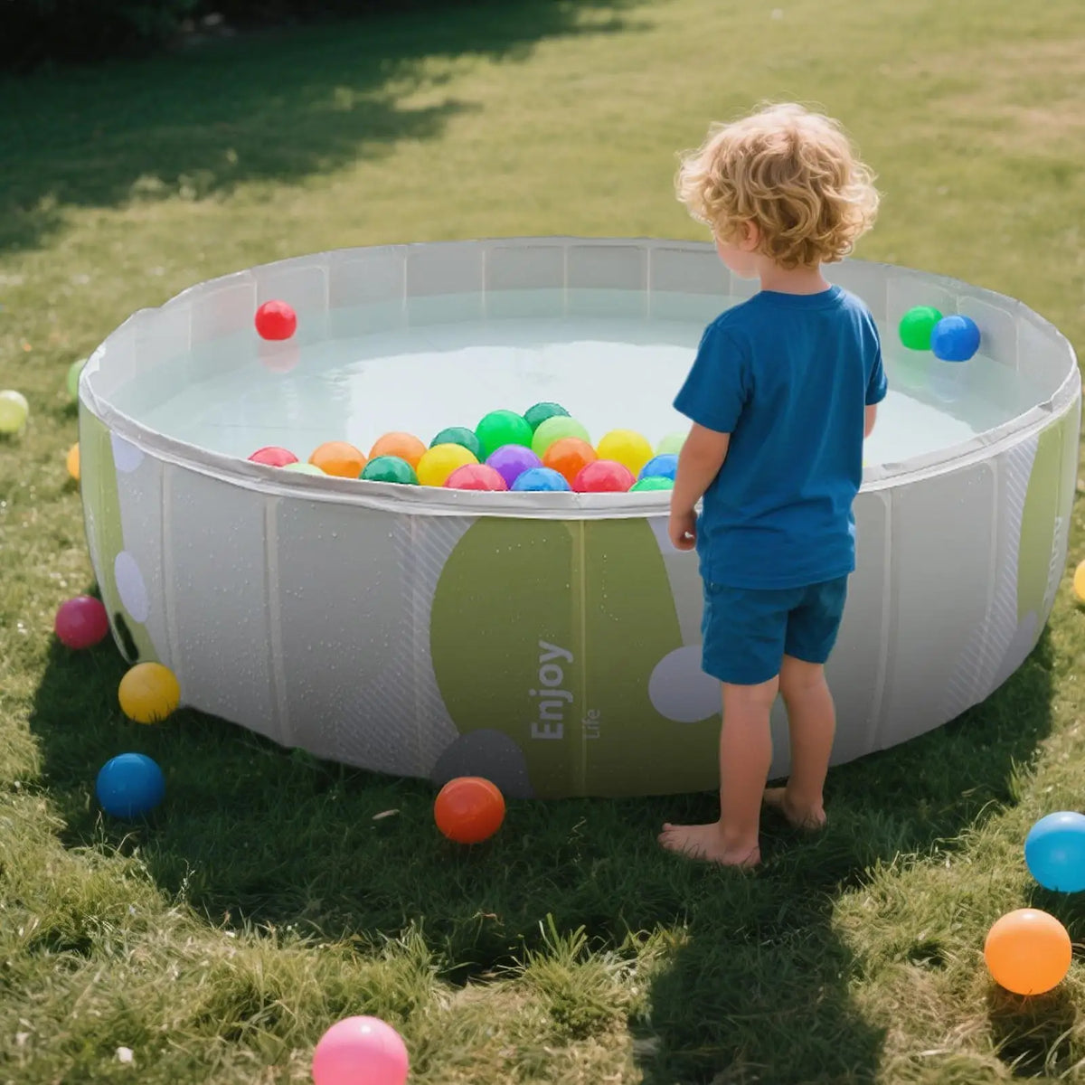 Foldable PVC Dog Pool – Non-Inflatable Pet & Baby Bath Pool Foldable Pet Pool Babs
