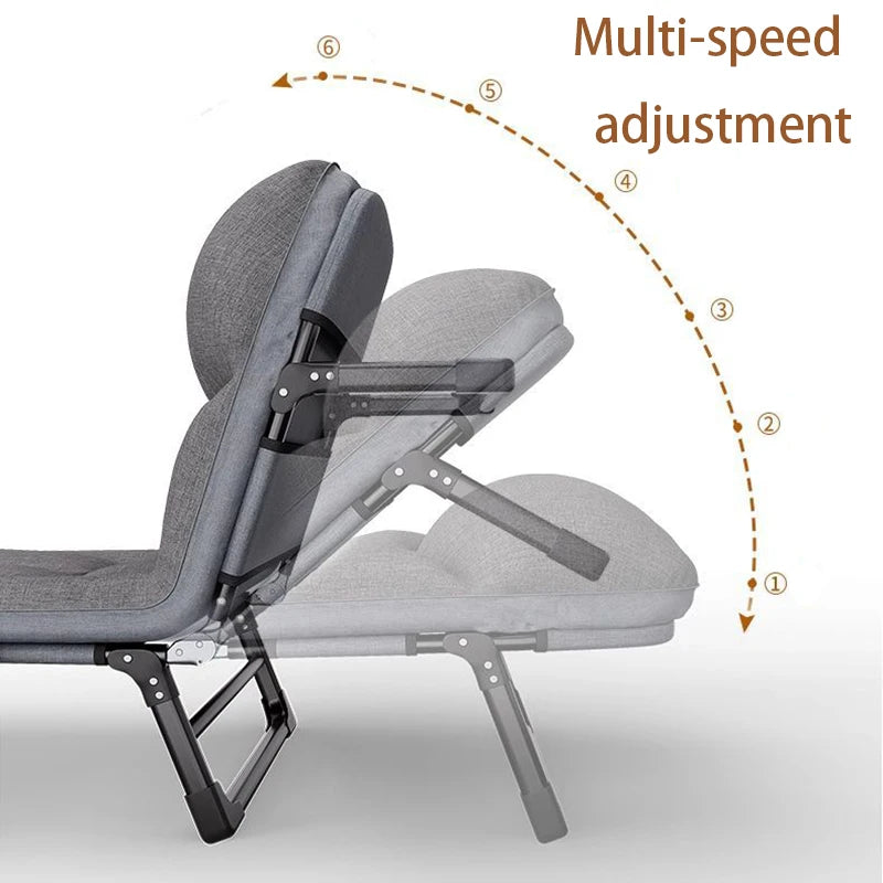 Oeny Folding Chaise Lounge Chair – Modern Linen, 5-Position Folding Chaise Lounge Babs