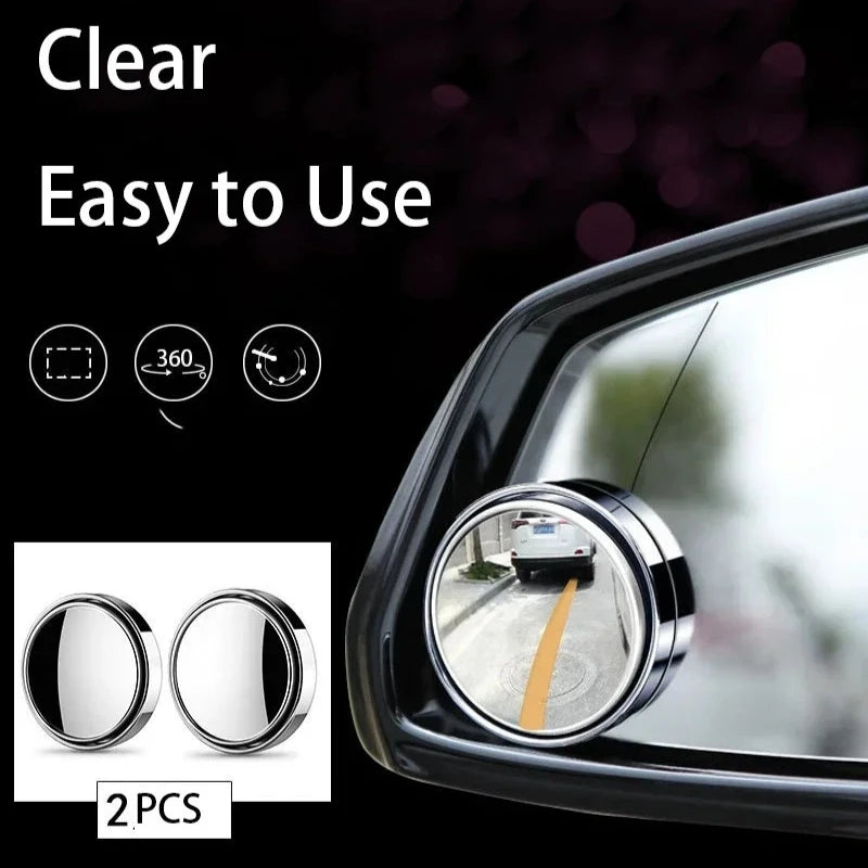 2Pcs Convex Blind Spot Mirrors – 360° Wide-Angle Car Mirror Set Blind Spot Mirror Babs