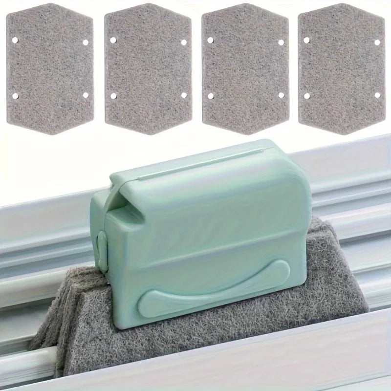 5-Piece Window Cleaning Kit with Plastic Handle & Squeegee Window Cleaning Kit Babs green