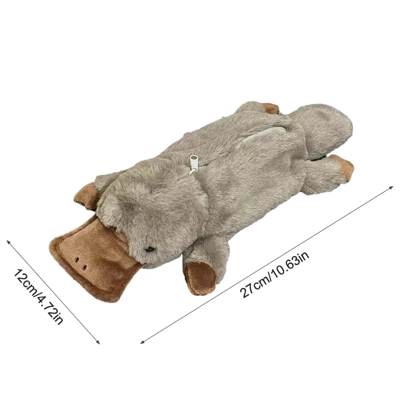 Cute Platypus Plush Pencil Case | Large Capacity Pouch Plush Pencil Case Babs