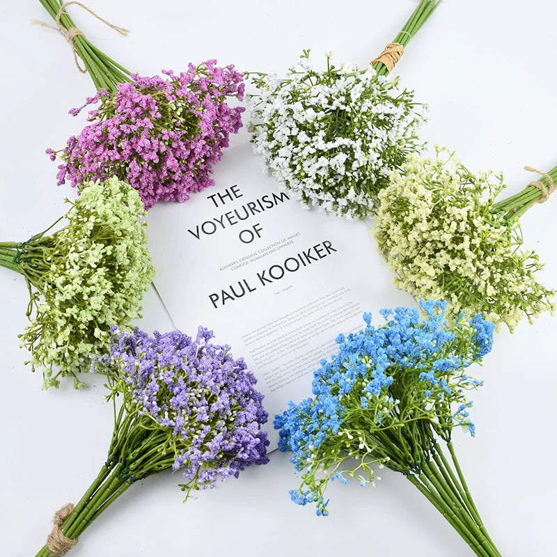 12pcs Artificial Baby's Breath Gypsophila Flowers White 32cm Artificial Flower Stems Babs