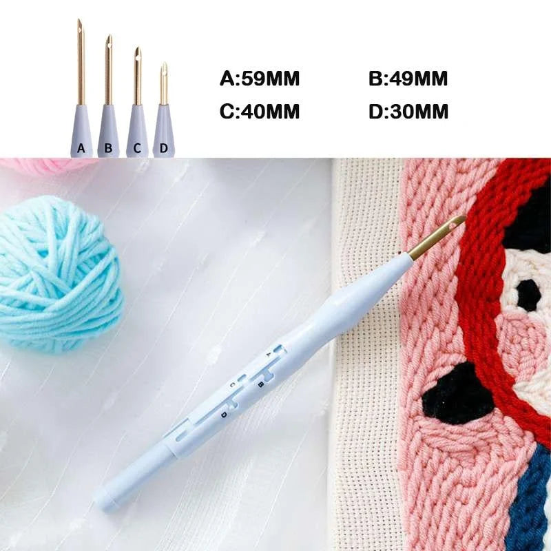 Punch Needle Embroidery Kit – Magic Needle Pen & DIY Tool Embroidery Needle Kit Babs