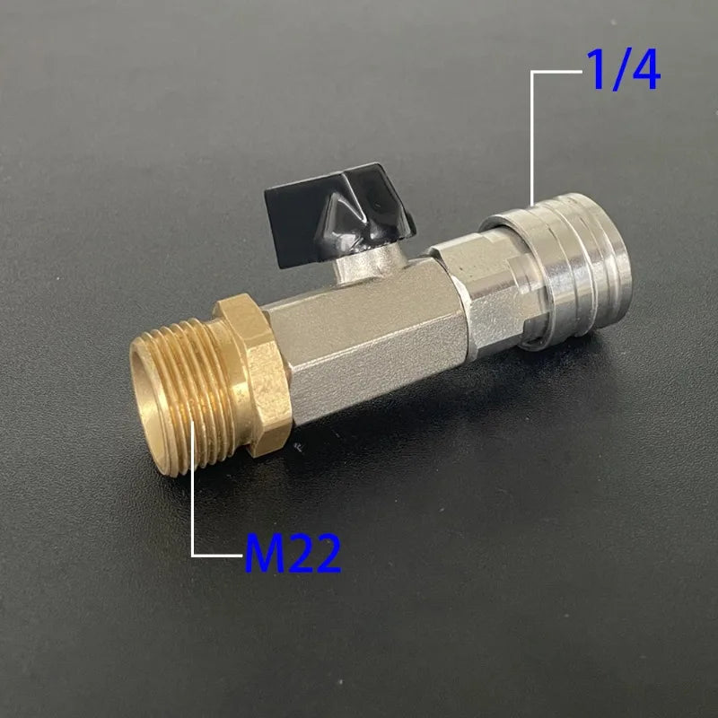 Pressure Washer Ball Valve Kit – 1/4" & M22 14mm, 4500 PSI Pressure Washer Valve Babs M22 Hole14mm