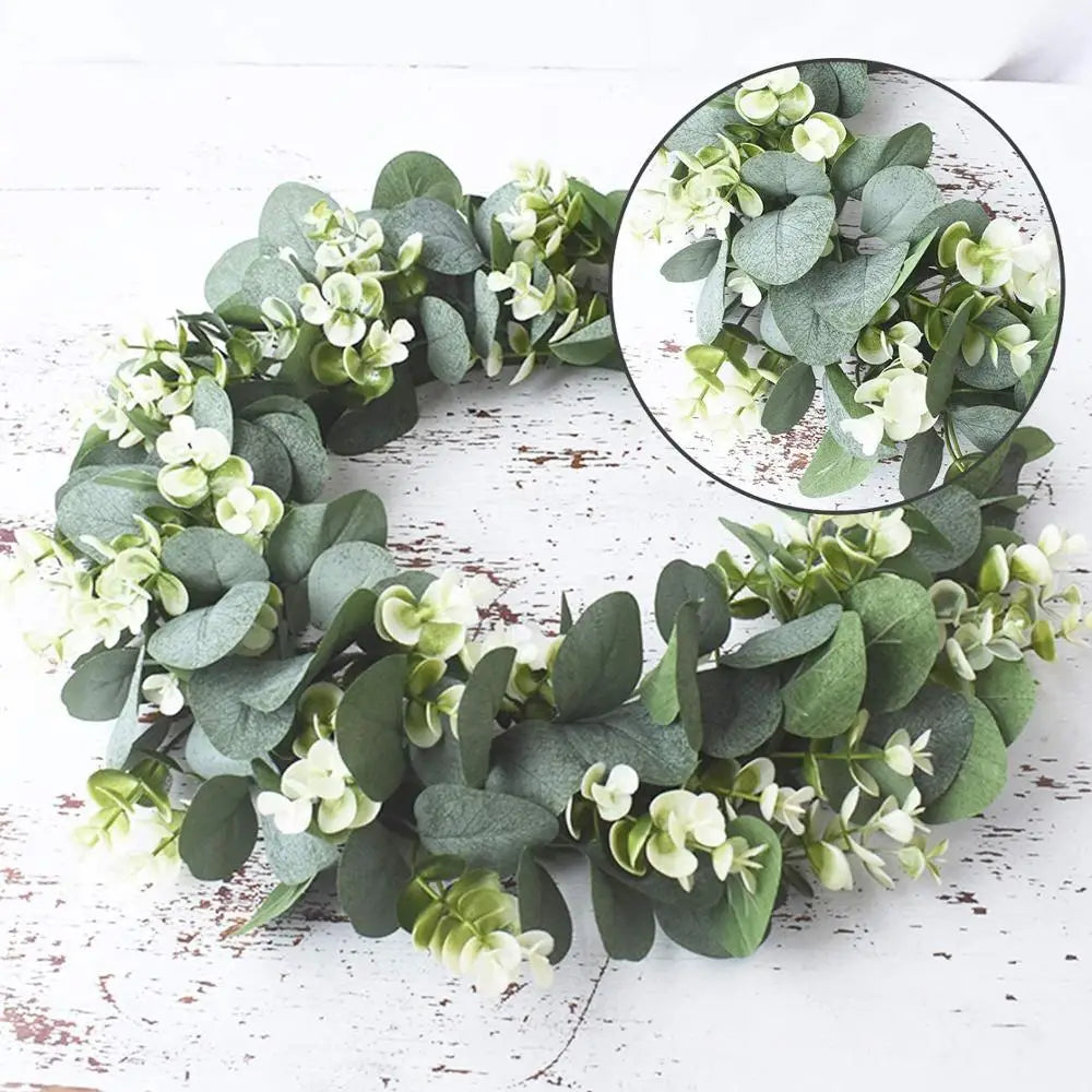 Artificial Eucalyptus Wreath – Wedding & Home Door Décor Artificial Wreath Babs