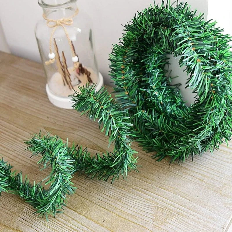 Artificial Ivy Vine Garland 5M/7.5M – Fake Leaf Decor Artificial Ivy Garland Babs Olive 2 pcs