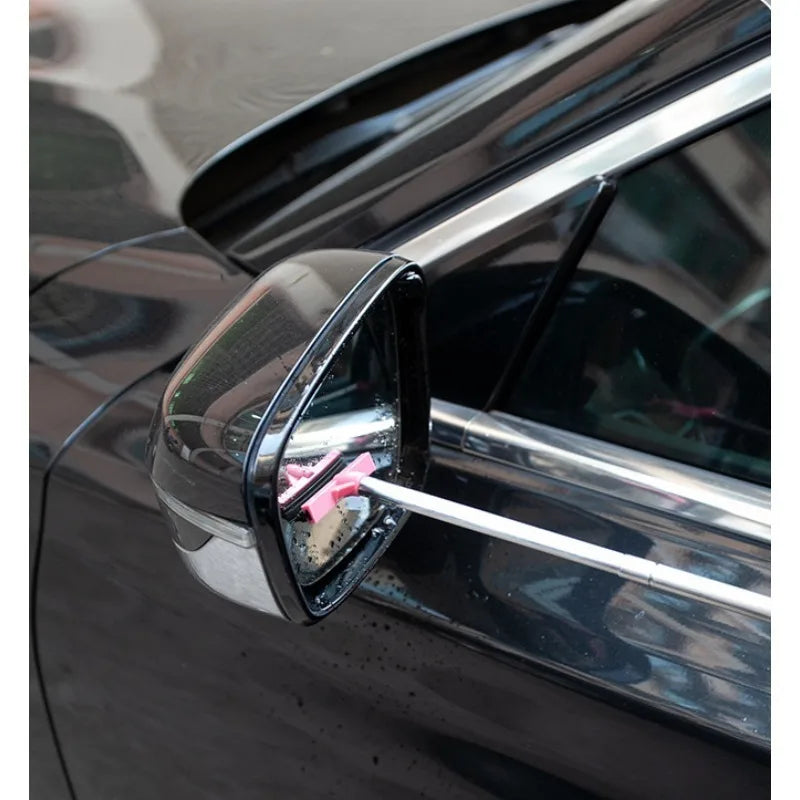Retractable Car Mirror Wiper – Portable, Telescoping Cleaner Car Cleaning Wiper Babs