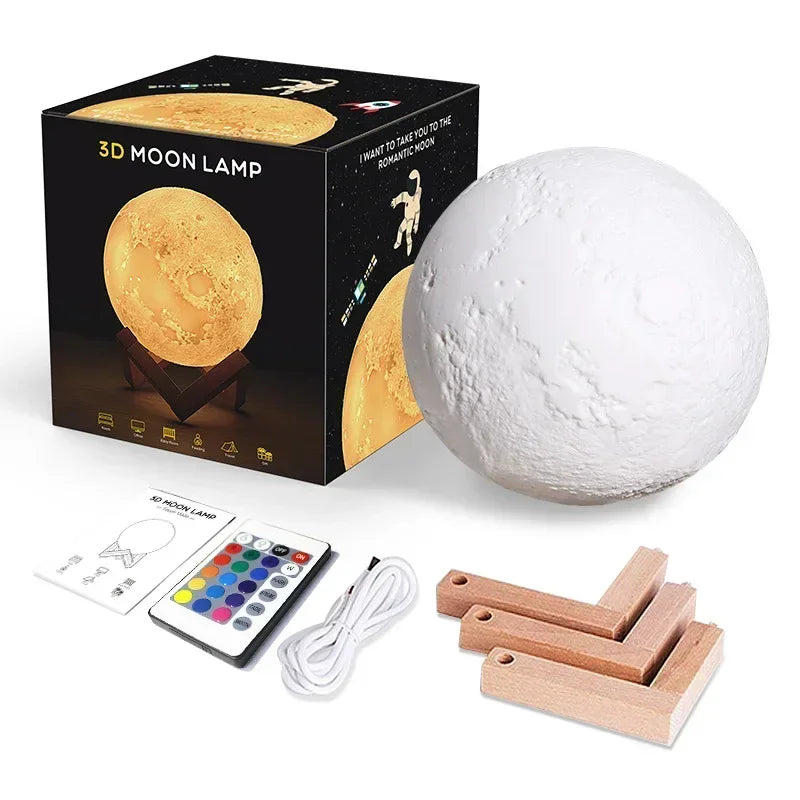 USB Rechargeable Touch LED Night Light – Star & Moon Design LED Night Light Babs