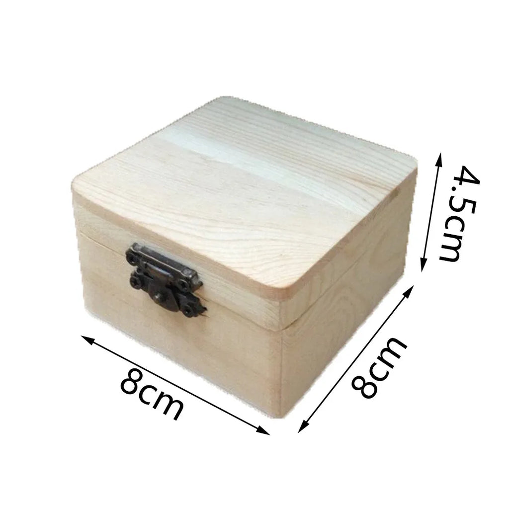 Natural Wood Storage Gift Box 8x8x4.5cm – LEENKEA Wooden Storage Box Babs