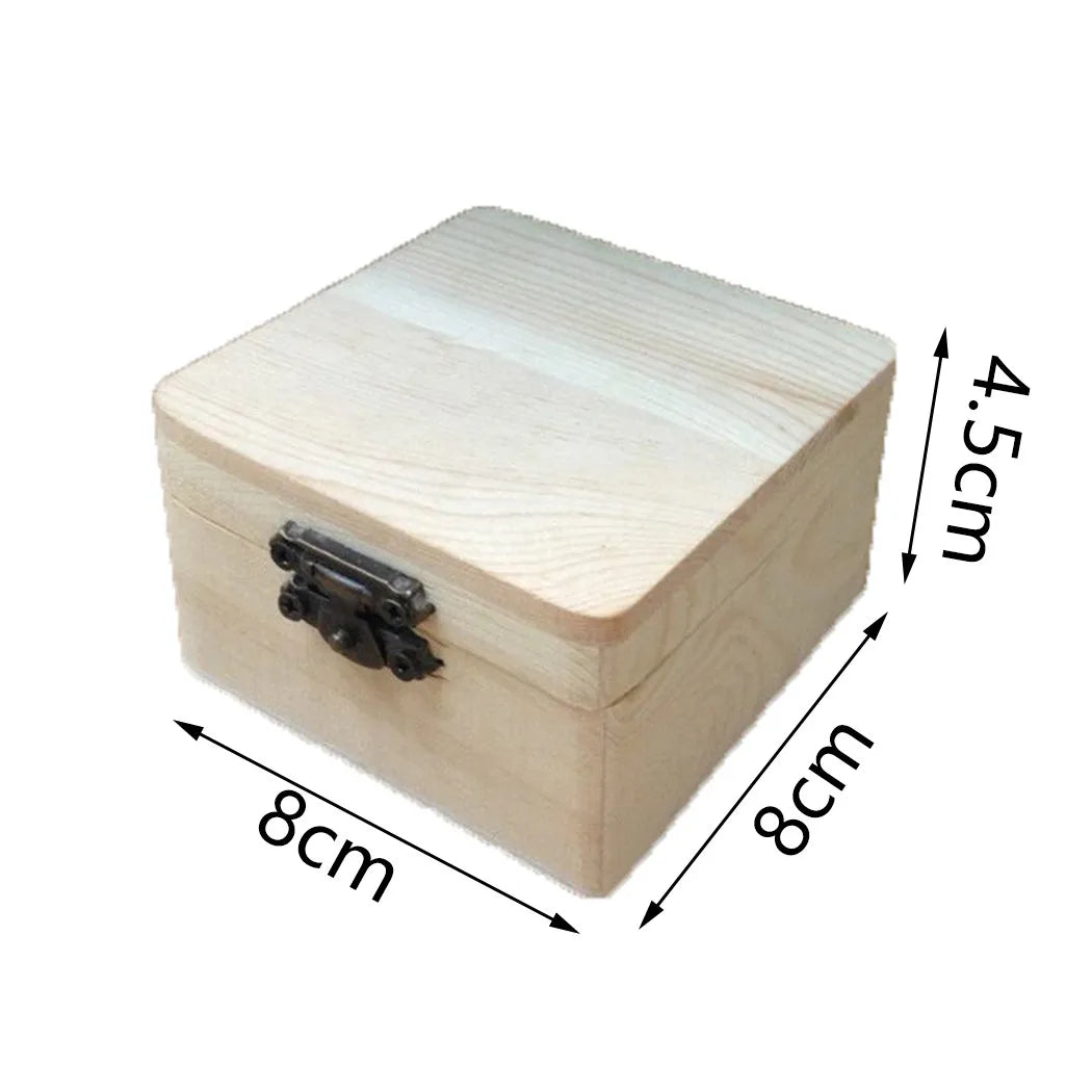 Natural Wood Storage Gift Box 8x8x4.5cm – LEENKEA Wooden Storage Box Babs