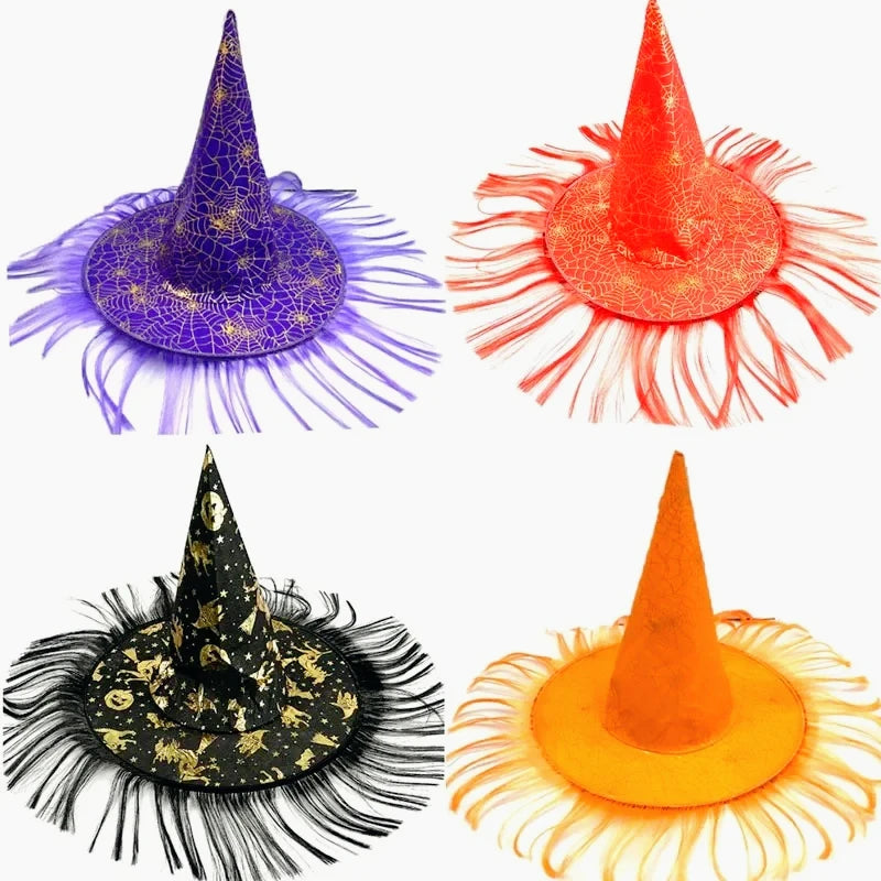 10pcs Halloween Witch Hat Set – Costume & Party Accessory Halloween Costume Hat Babs mix colors