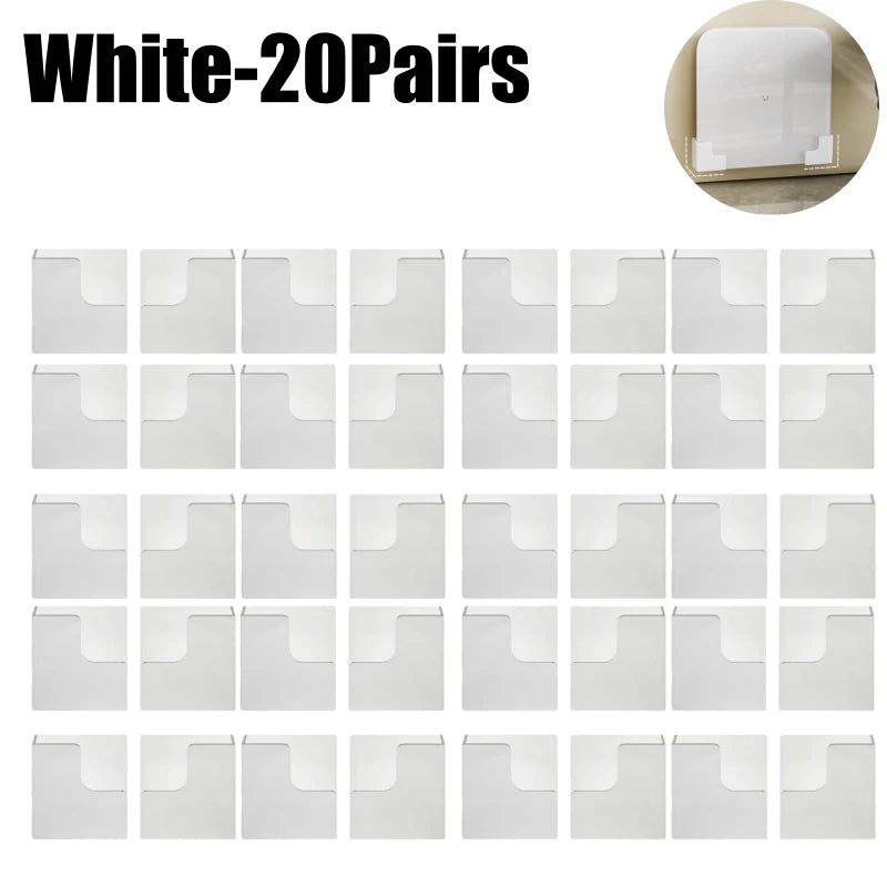 Wall Mounted Scale Holder – No-Drill Adhesive Storage Rack Scale Storage Rack Babs White-20Pairs